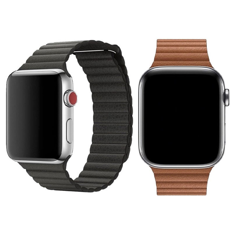 Bracelet en Cuir pour Apple Watch Noir