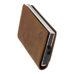 Un autre angle de la partie métallique du iS Leather Wallet