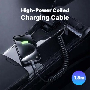 Câble spiralé 4 en 1 USB, USB-C, Lightning 60 W - iServices