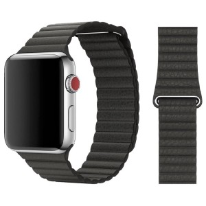 Bracelet en Cuir pour Apple Watch Noir