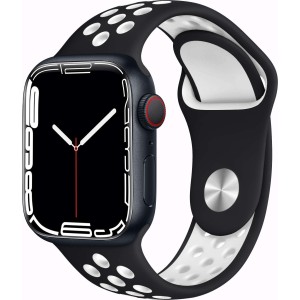 Bracelet Sport Noir-Blanc avec Apple Watch