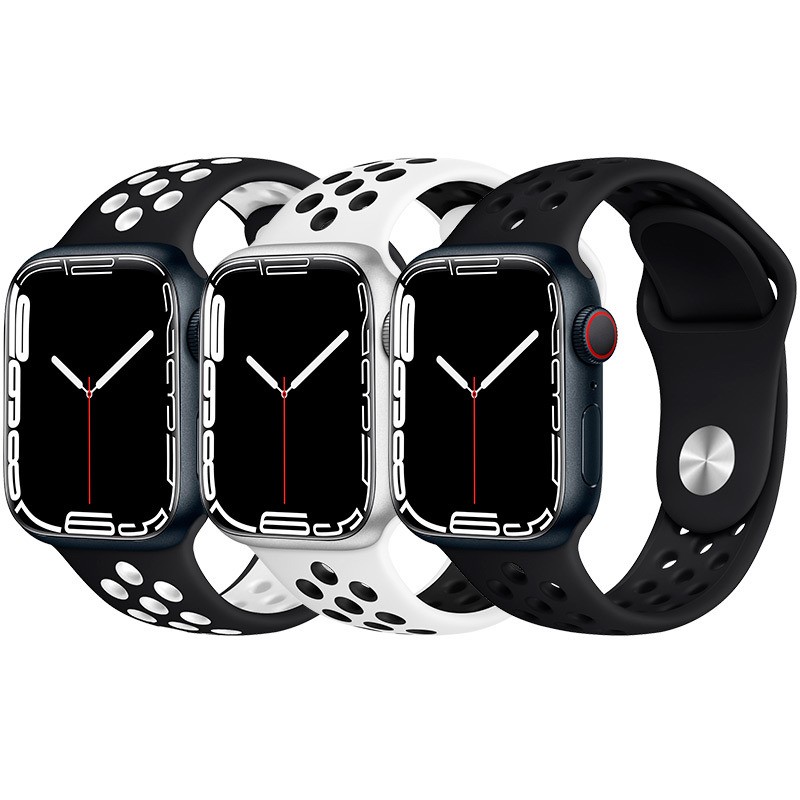 Bracelet Sport Noir-Blanc avec Apple Watch