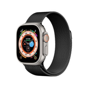 Bracelet Milanais Noir avec Apple Watch Ultra