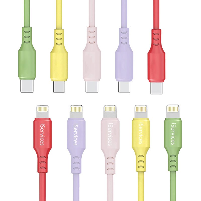 Câble USB-C Lightning Charge Rapide rouge